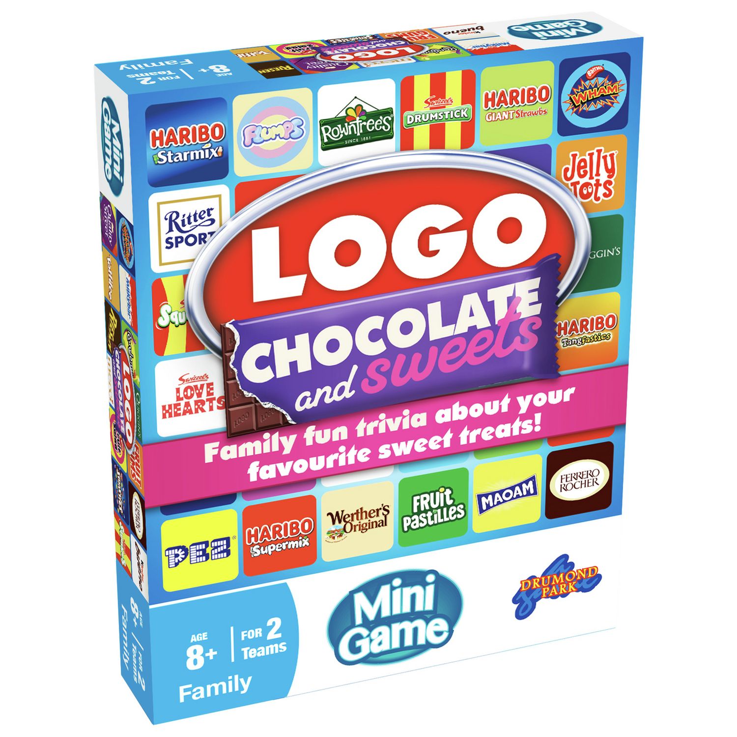 Drumond Park Logo chocolate and sweets board game (British brand)