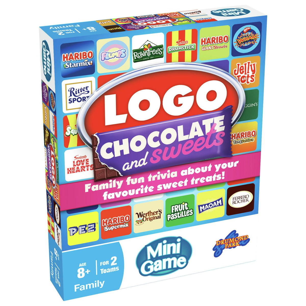 Drumond Park Logo chocolate and sweets board game (British brand)