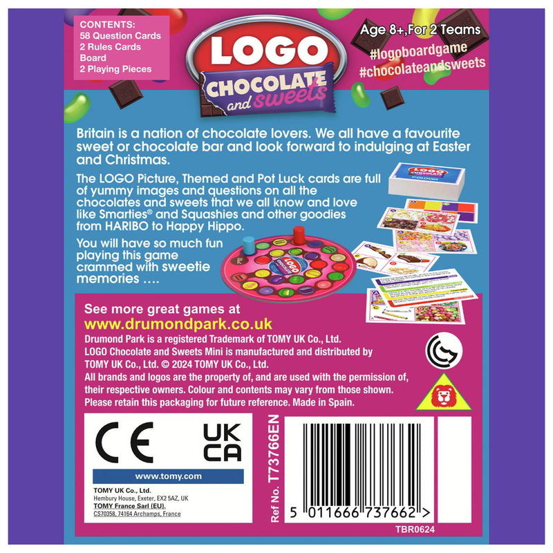Drumond Park Logo chocolate and sweets board game (British brand)