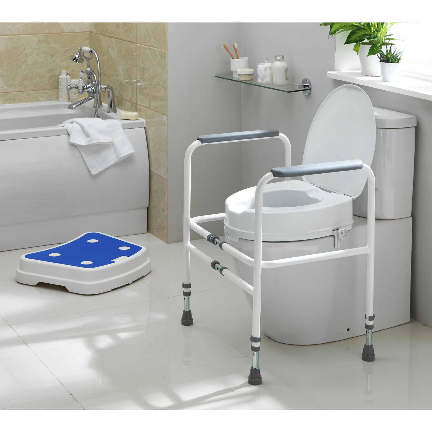 Aidapt adjustable toilet frame mobility aid, imported from the UK