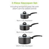 Tower Cerasure 3pc saucepan set (British brand)