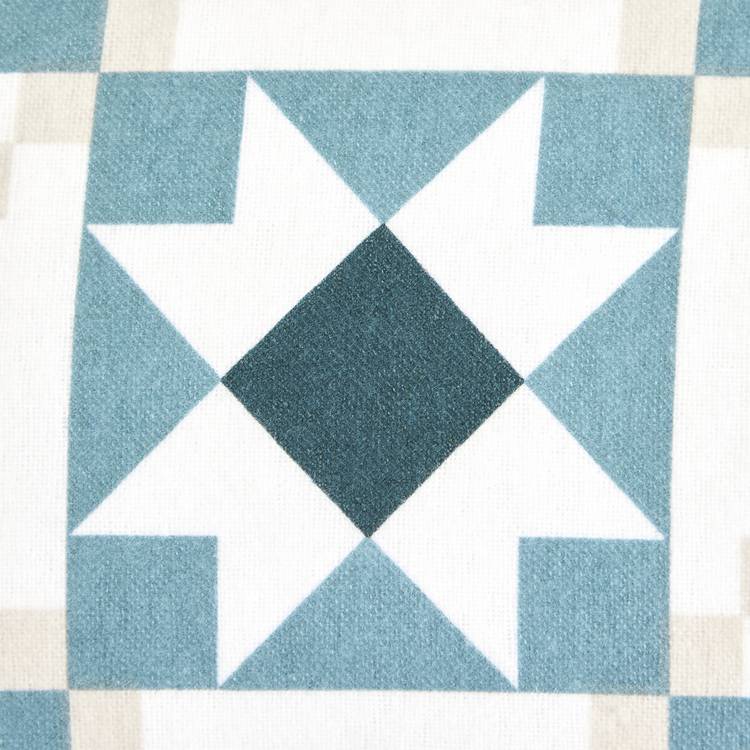 Habitat brushed cotton tile print blue bedding set single (British brand)
