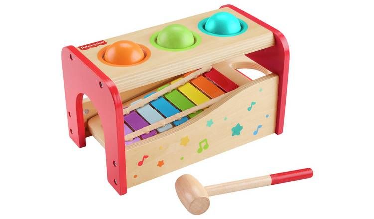 Fisher-Price wooden Pound & Tap Bench & Xylophone music toy GOODS Argos