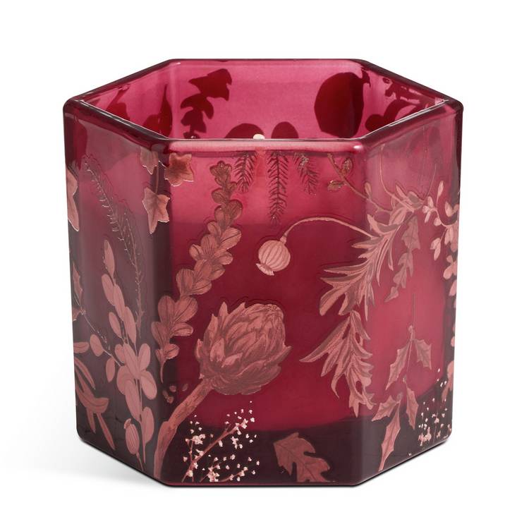 Argos Home boxed Christmas Spice candle in ruby glass, UK version