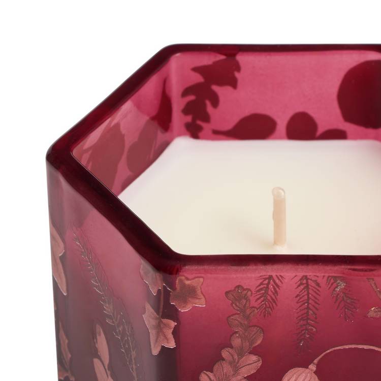 Argos Home boxed Christmas Spice candle in ruby glass, UK version