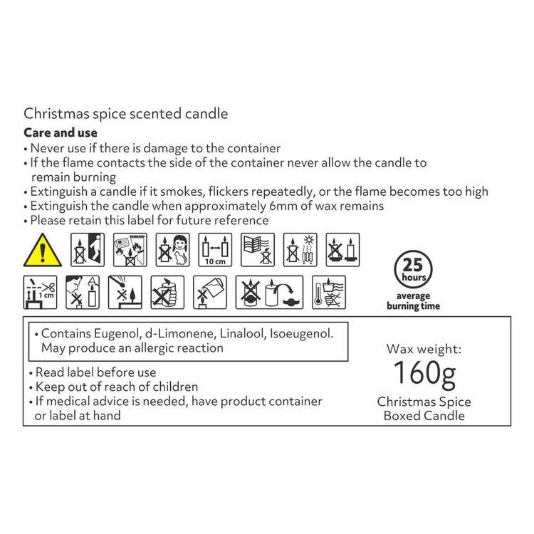 Argos Home boxed Christmas Spice candle in ruby glass, UK version