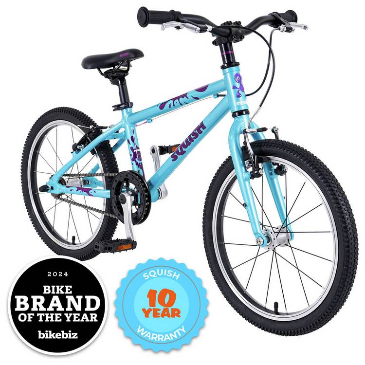 Squish kids bike aqua 18-inch, imported from the UK