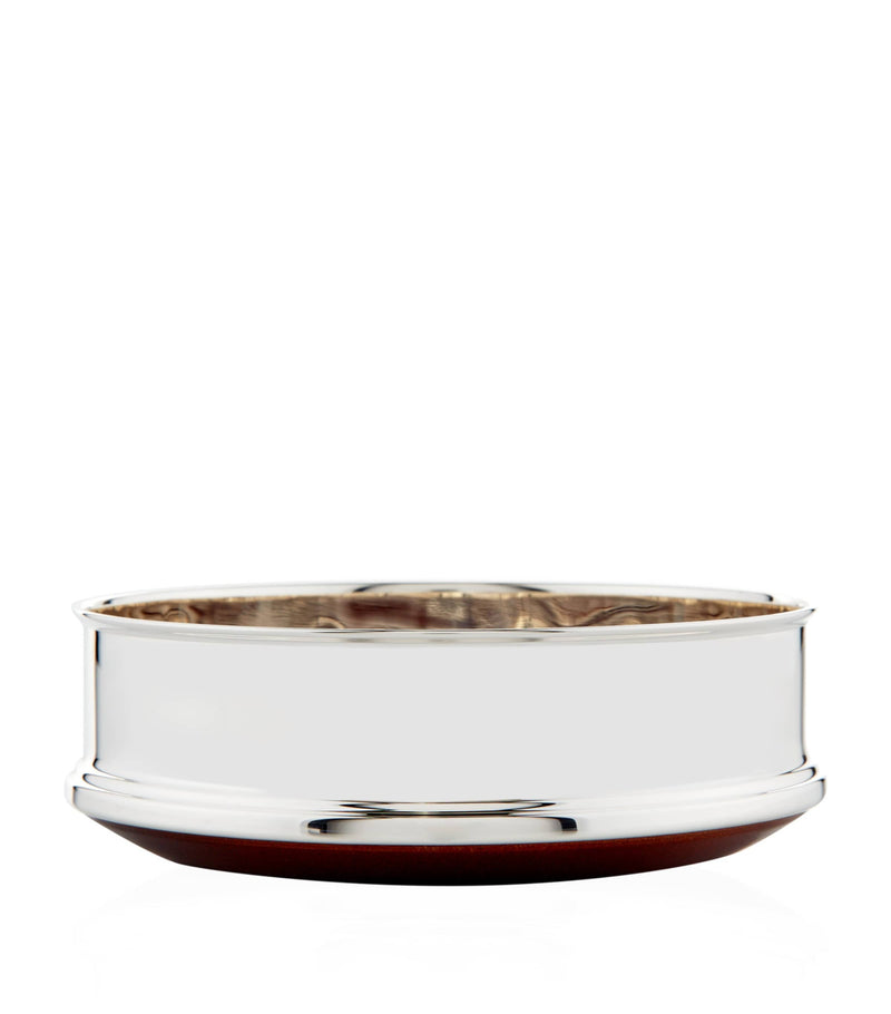 Carrs sterling silver straight bottle coaster 5 inch - British product