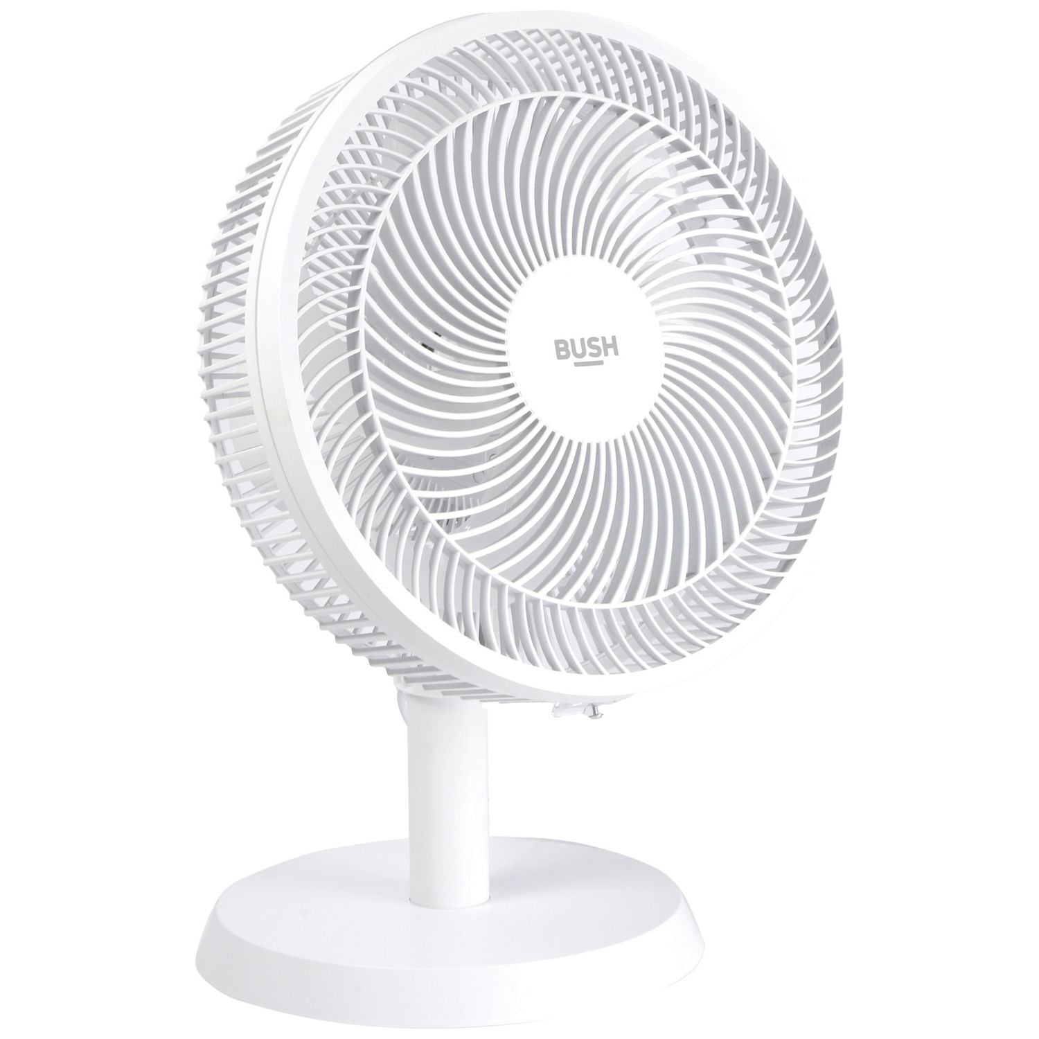 Bush white desk fan 12 inch with three speed settings, UK version