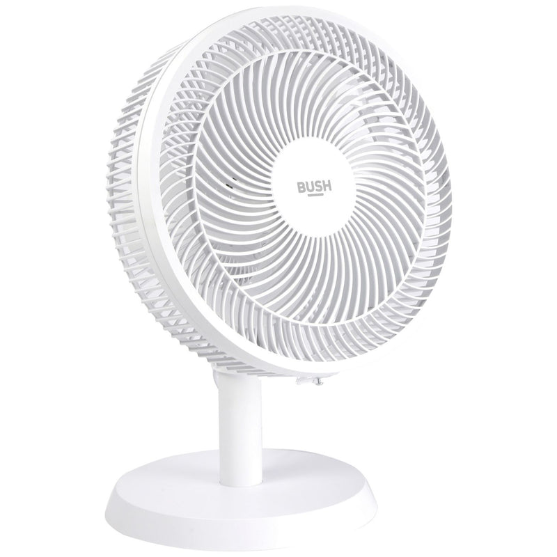 Bush white desk fan 12 inch with three speed settings, UK version