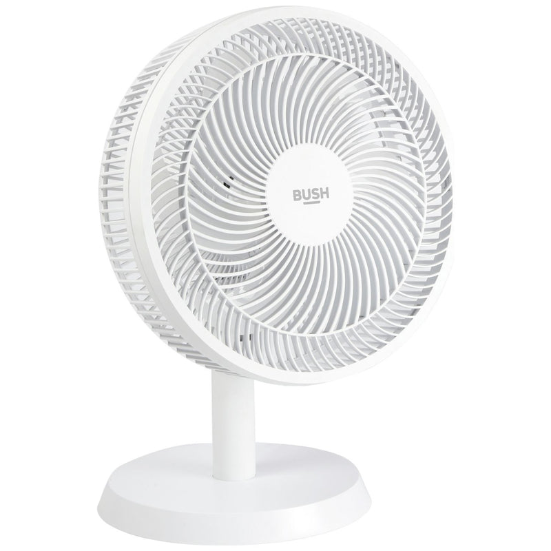 Bush white desk fan 12 inch with three speed settings, UK version