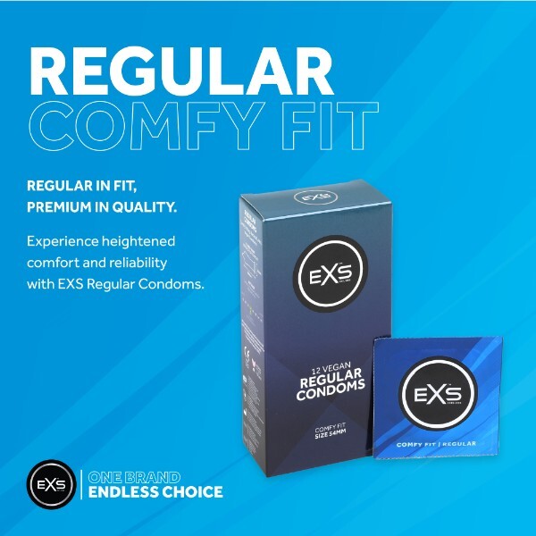 EXS Regular Condoms 12 Pack, imported from the UK