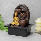 Wellbeing Golden Buddha Water Fountain with Cascading Bowls GOODS Superdrug   