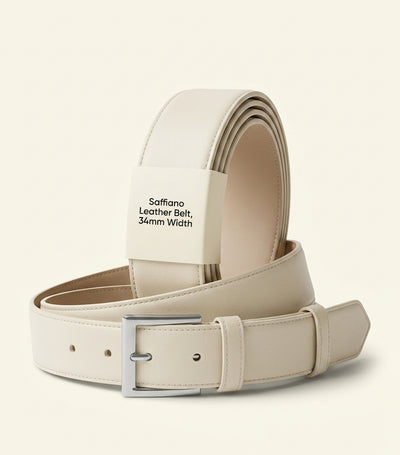 Harrods Prada Saffiano Leather Logo Belt- Buy online at McGrocer