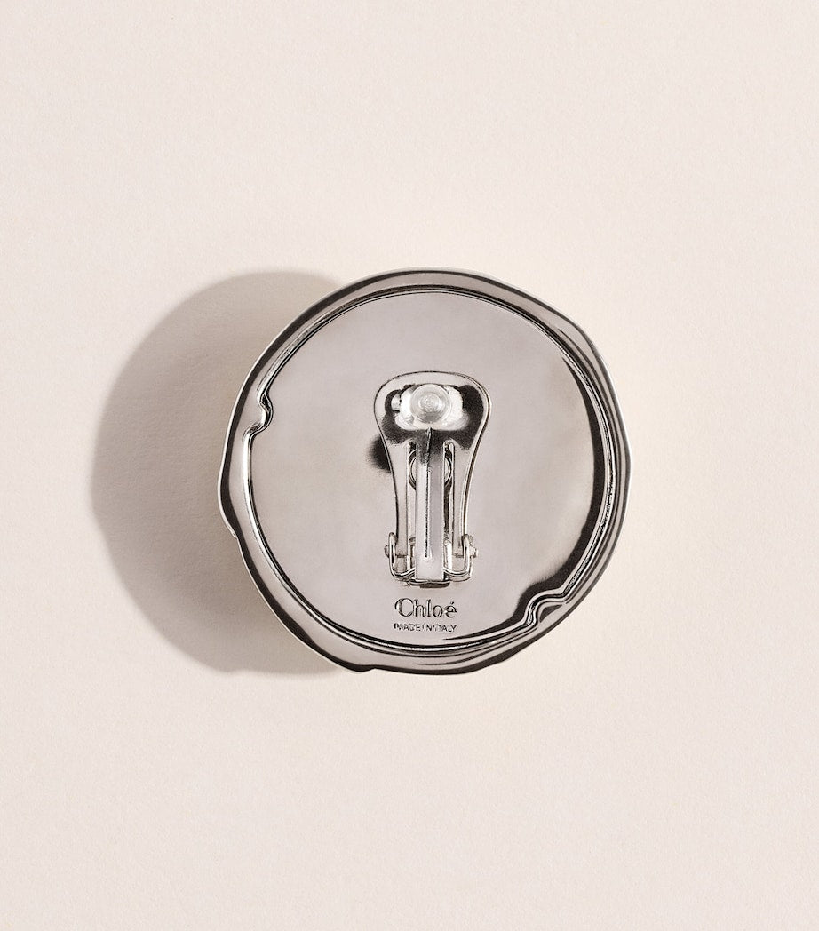 Chloé Pleats clip-on earrings - imported from the UK