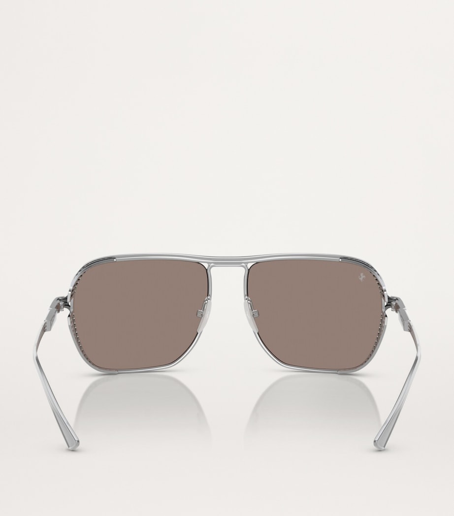 Ferrari titanium sunglasses mirrored lenses (British brand)