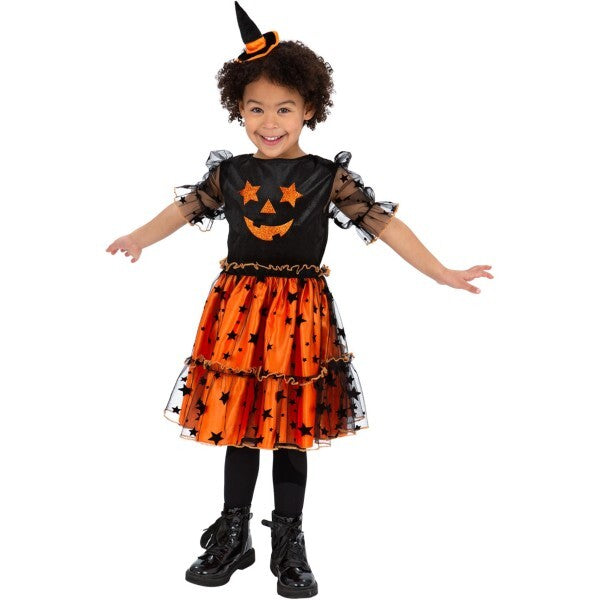 Smiffys Pumpkin Dress costume with matching headband, UK version