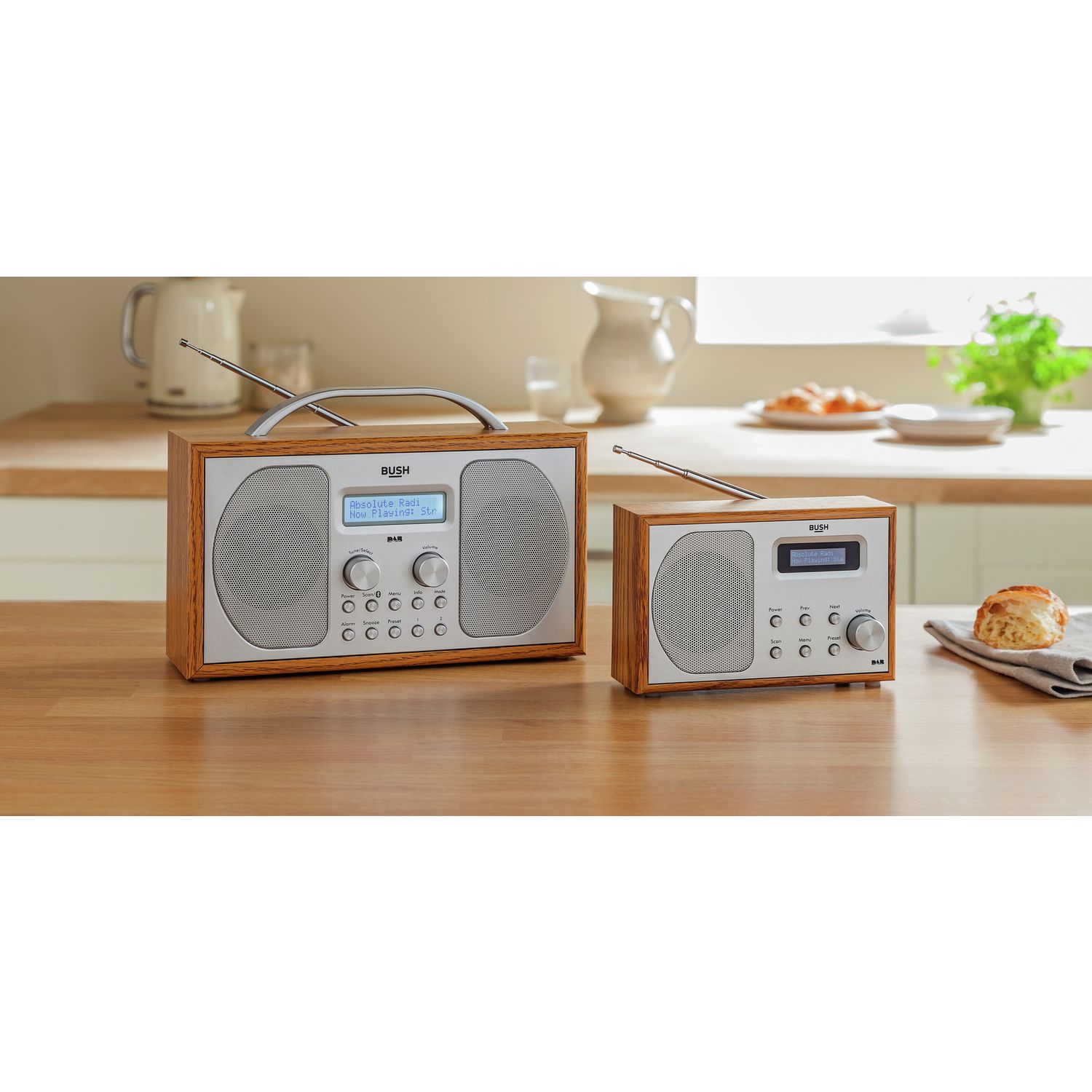 Bush portable radio brown wood effect - British product