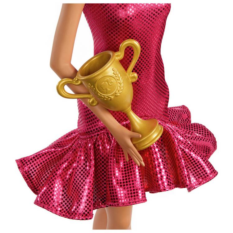 Barbie fashion doll Ballroom Dancer with red ruffle dress 12 inches (British brand)