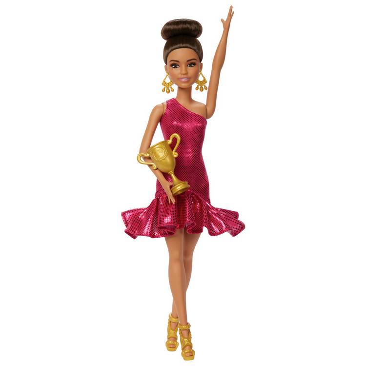 Barbie fashion doll Ballroom Dancer with red ruffle dress 12 inches (British brand)