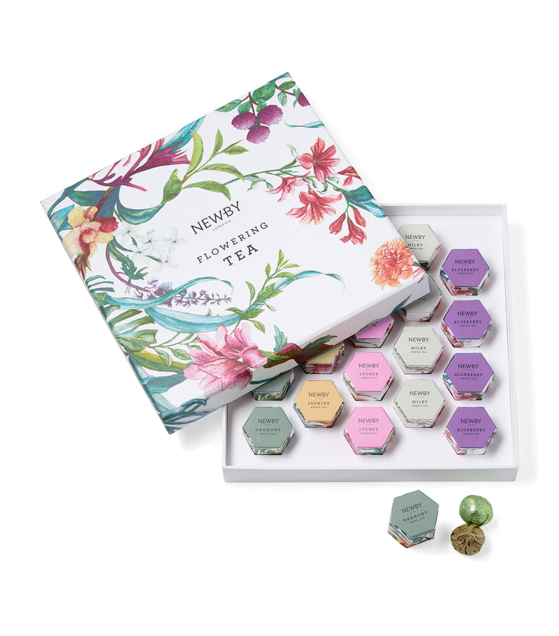 Newby flowering tea set with five blends 110g, imported from the UK