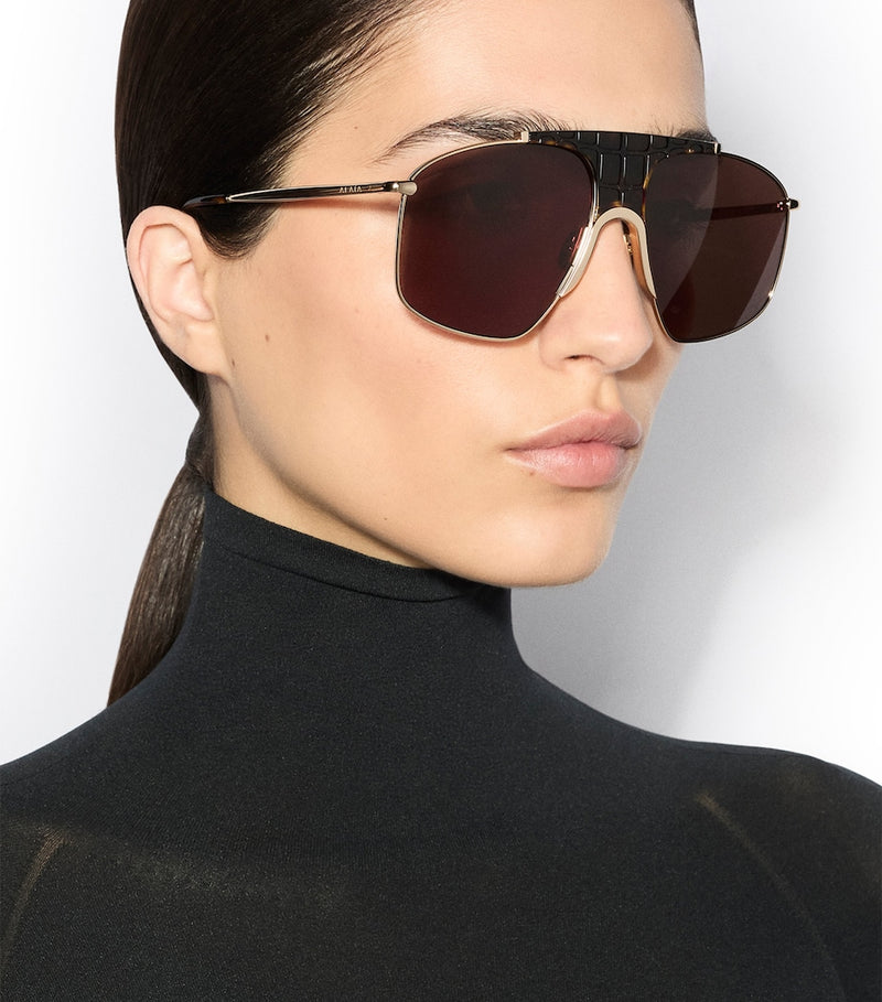 Alaïa metal aviator mask sunglasses, UK version