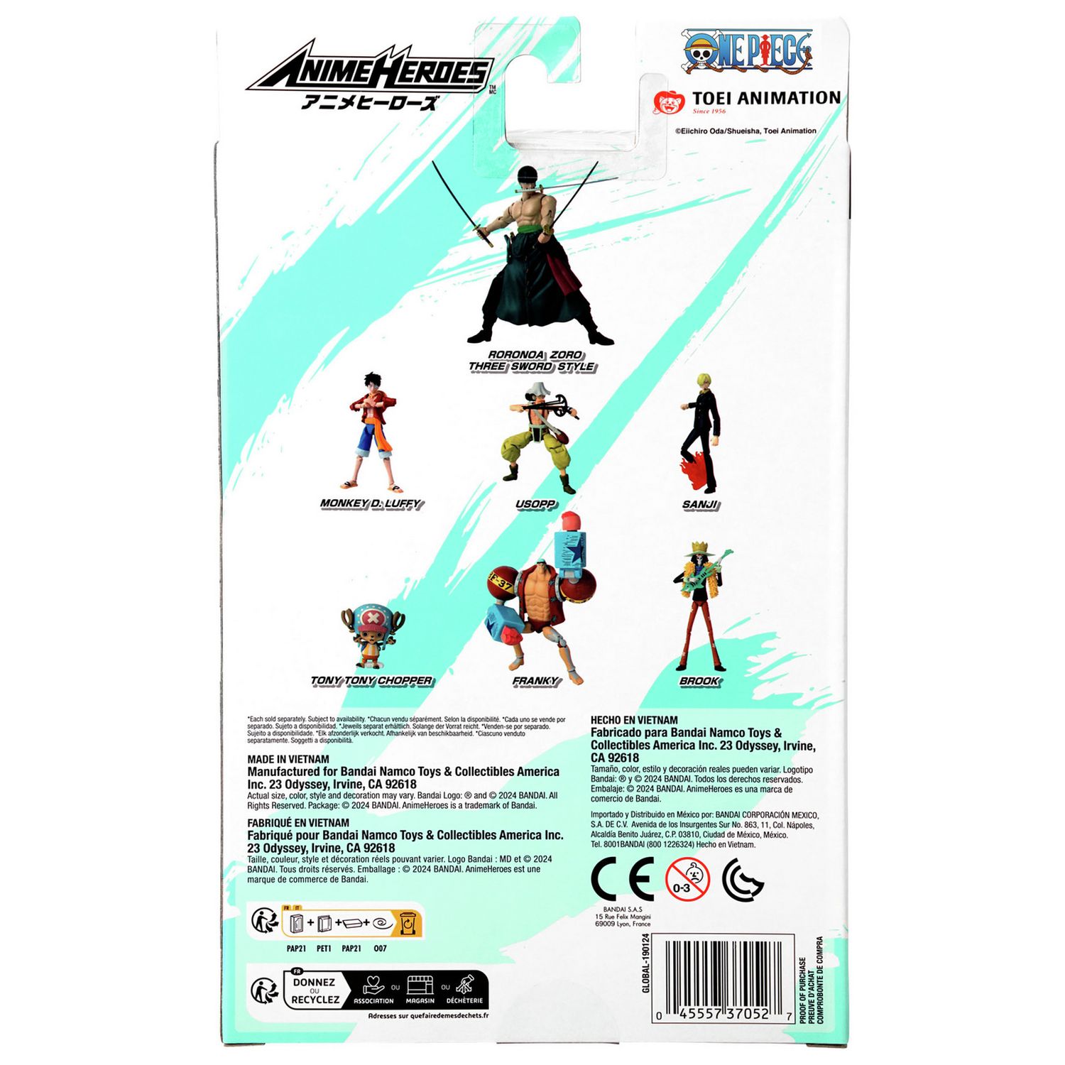 Anime Heroes Roronoa Zoro action figure 17cm - British product