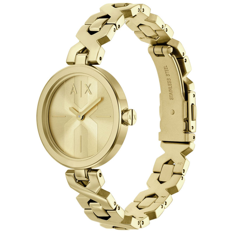 Armani Exchange ladies watch gold-tone 32mm, UK version