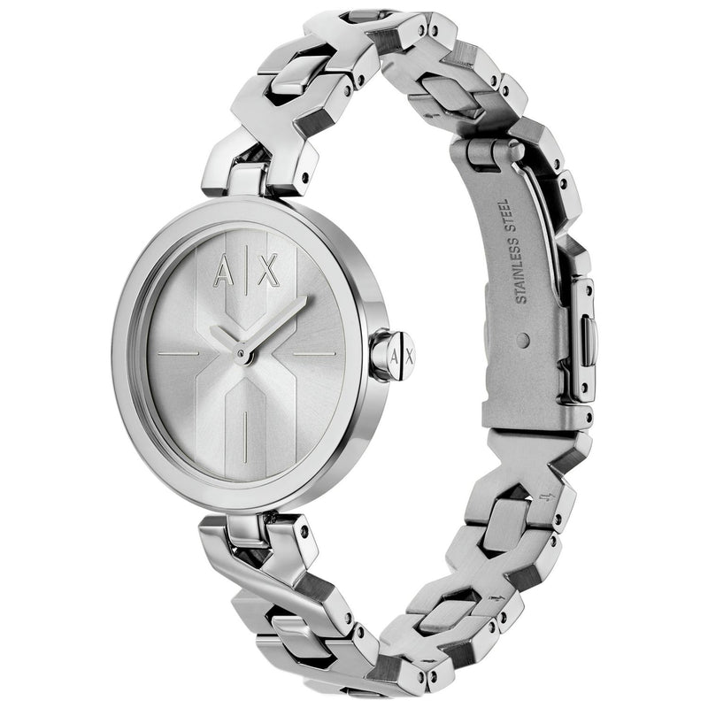 Armani Exchange silver stainless steel bracelet watch - British product