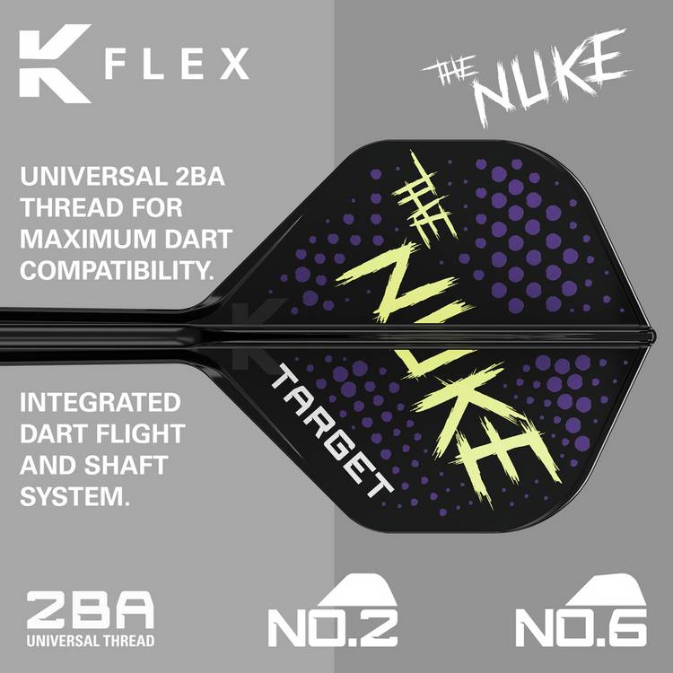 Target Luke Littler K-Flex No.6 medium flight and shaft system (British brand)