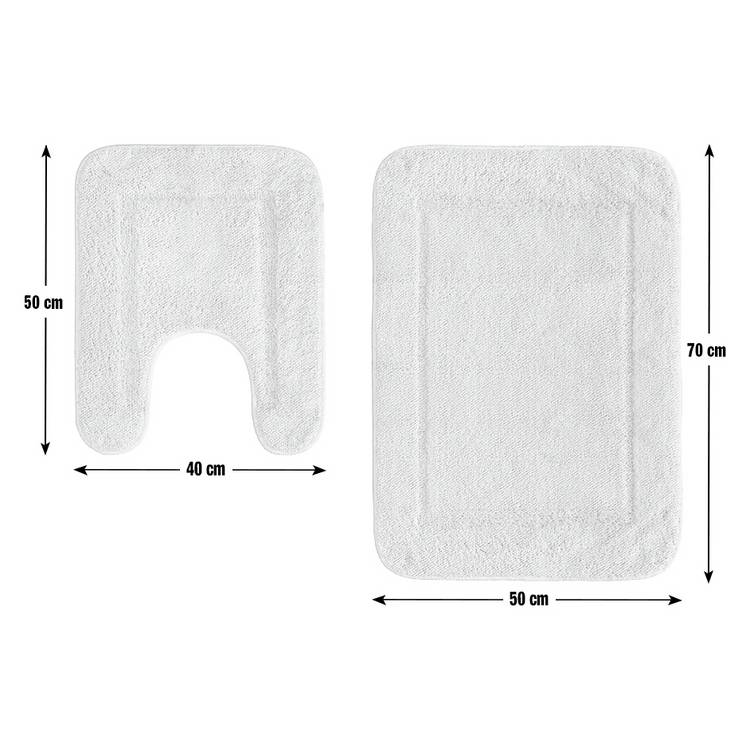 Argos Home bath and pedestal mat set in grey, imported from the UK