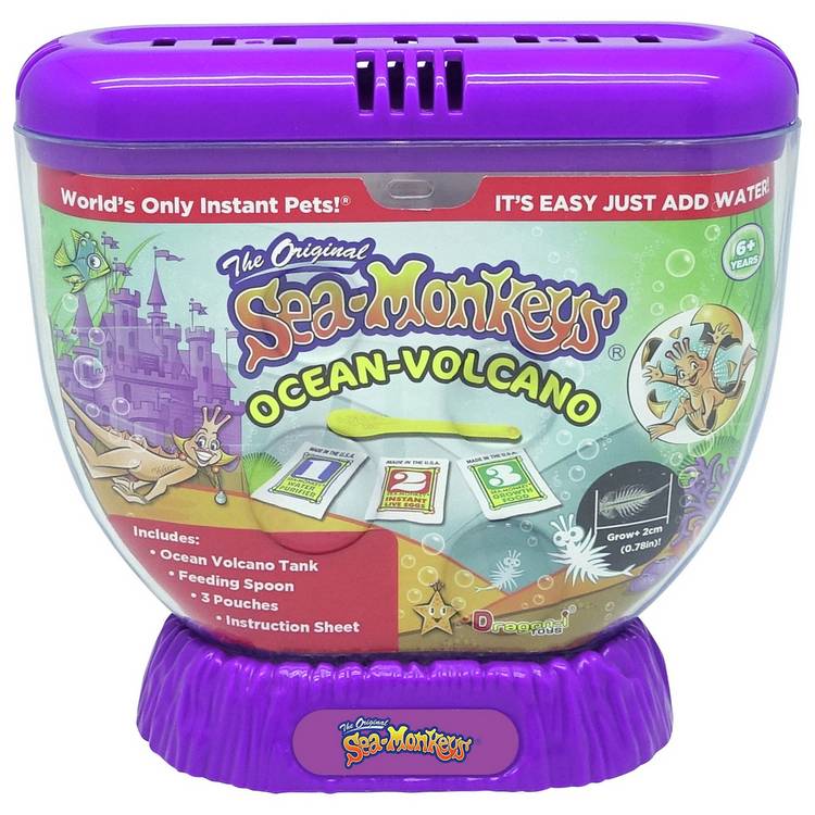 Sea Monkeys Volcano Zoo aquarium kit with magnifier, UK version