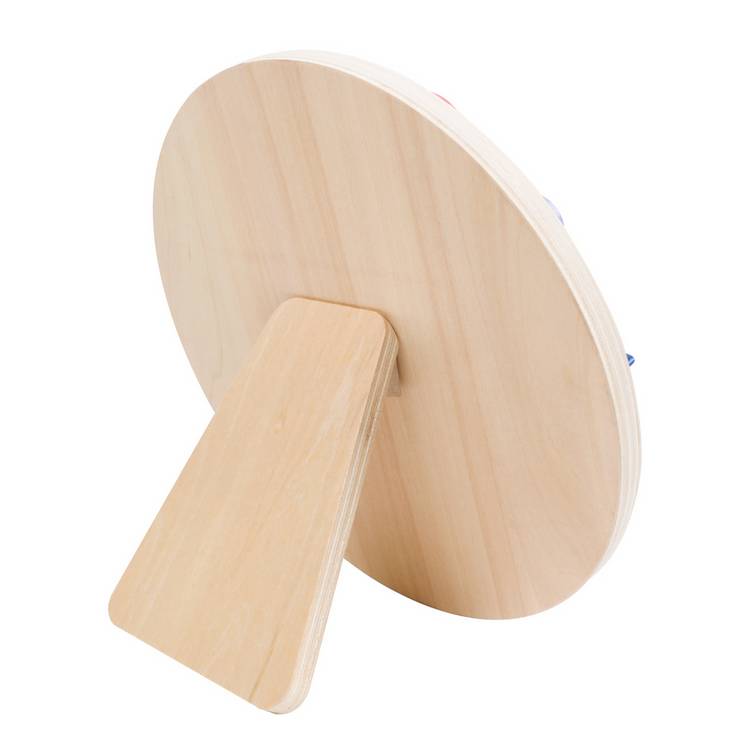 Chad Valley wooden learning clock with shape sorter (British brand)