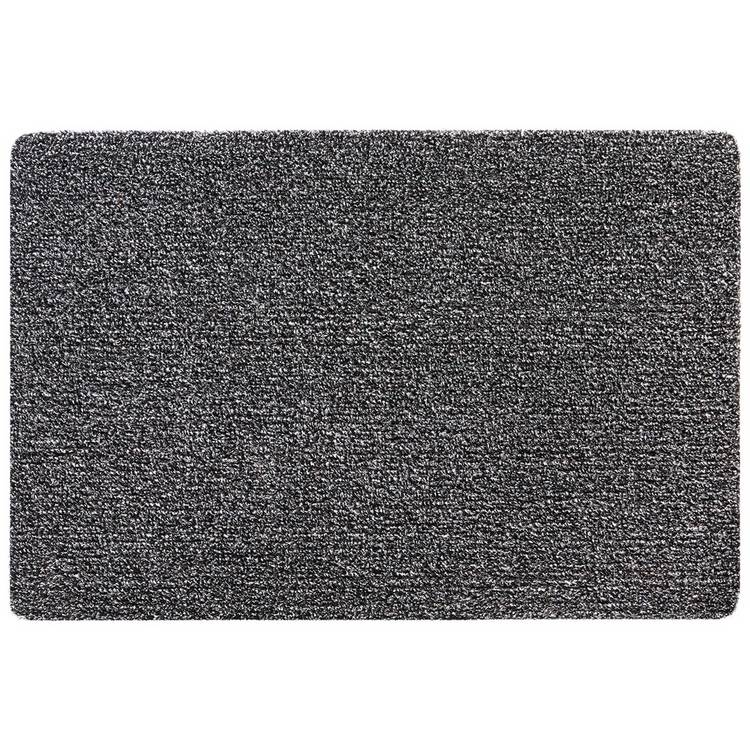 My Mats charcoal cotton short pile doormat 75x50cm - British product