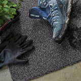 My Mats charcoal cotton short pile doormat 75x50cm - British product
