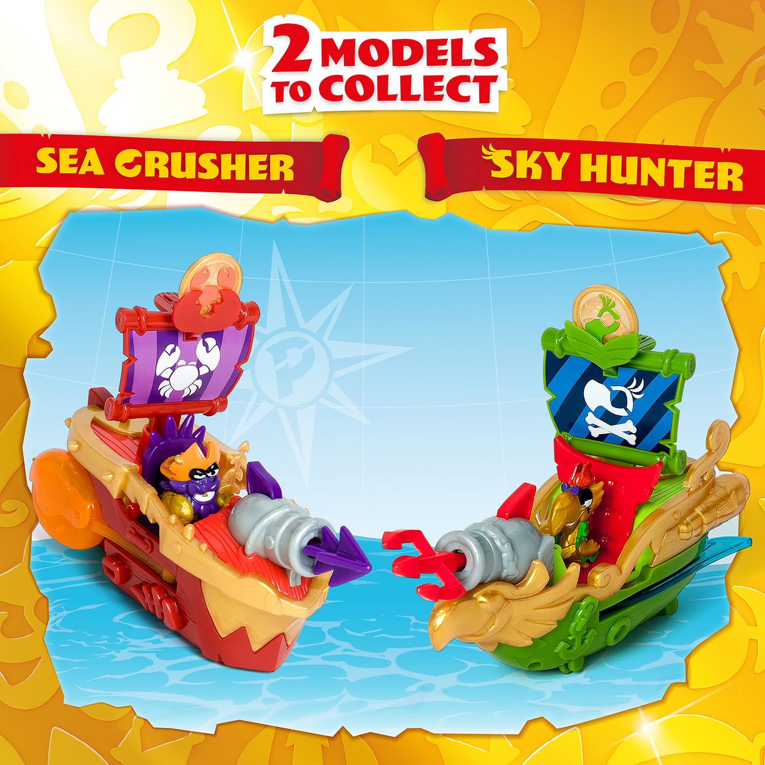 Piratix Sea Crusher Playset with flapping wings and cannon, imported from the UK