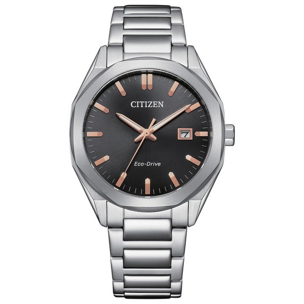 Citizen men's watch with octagonal bezel and solar power (British brand)
