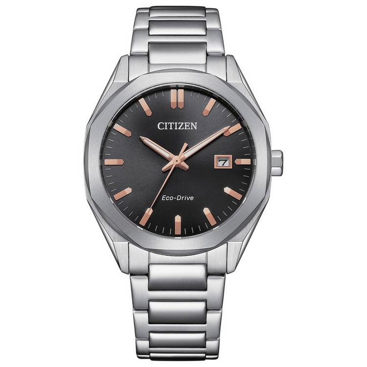 Citizen men's watch with octagonal bezel and solar power (British brand)