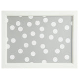 Habitat grey spot lap tray with fabric cushion, imported from the UK