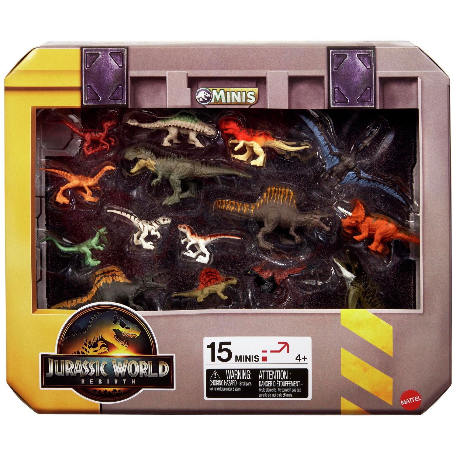 Jurassic World Rebirth Minis Pack, 15 Mini Dinosaur Figures