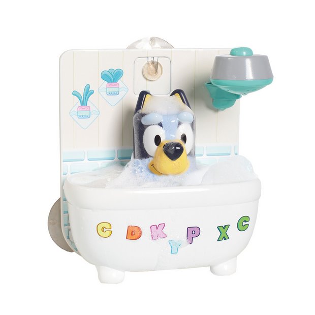 Tomy Bluey Shower and Scrub baby bath toy, UK version
