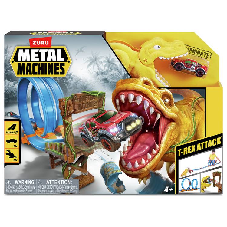 Zuru Metal Machines T-Rex playset with track and launcher, imported from the UK