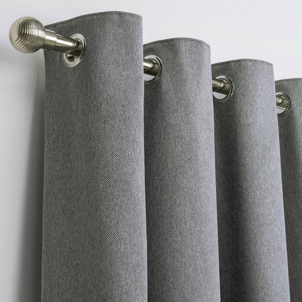 Habitat textured blackout curtains grey 117x137cm, imported from the UK