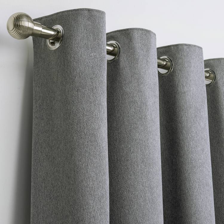 Habitat textured blackout curtains grey 117x137cm, imported from the UK