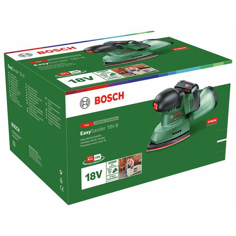 Bosch cordless sander EasySander 18V, UK version