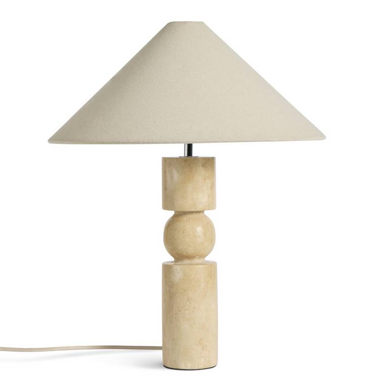 Habitat Travertine table lamp in natural, imported from the UK