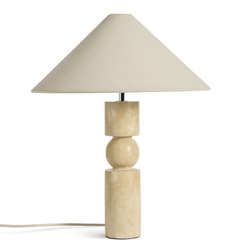 Habitat Travertine table lamp in natural, imported from the UK