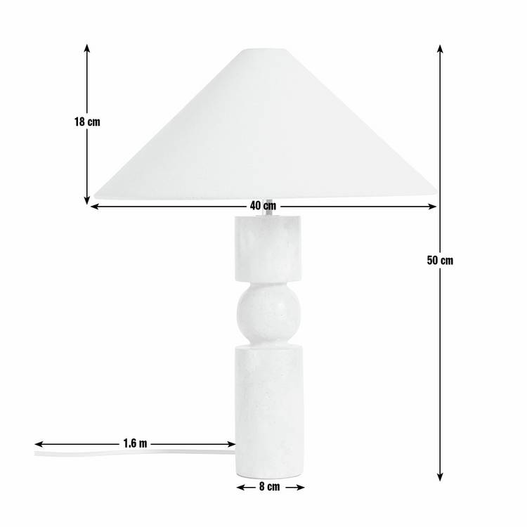 Habitat Travertine table lamp in natural, imported from the UK