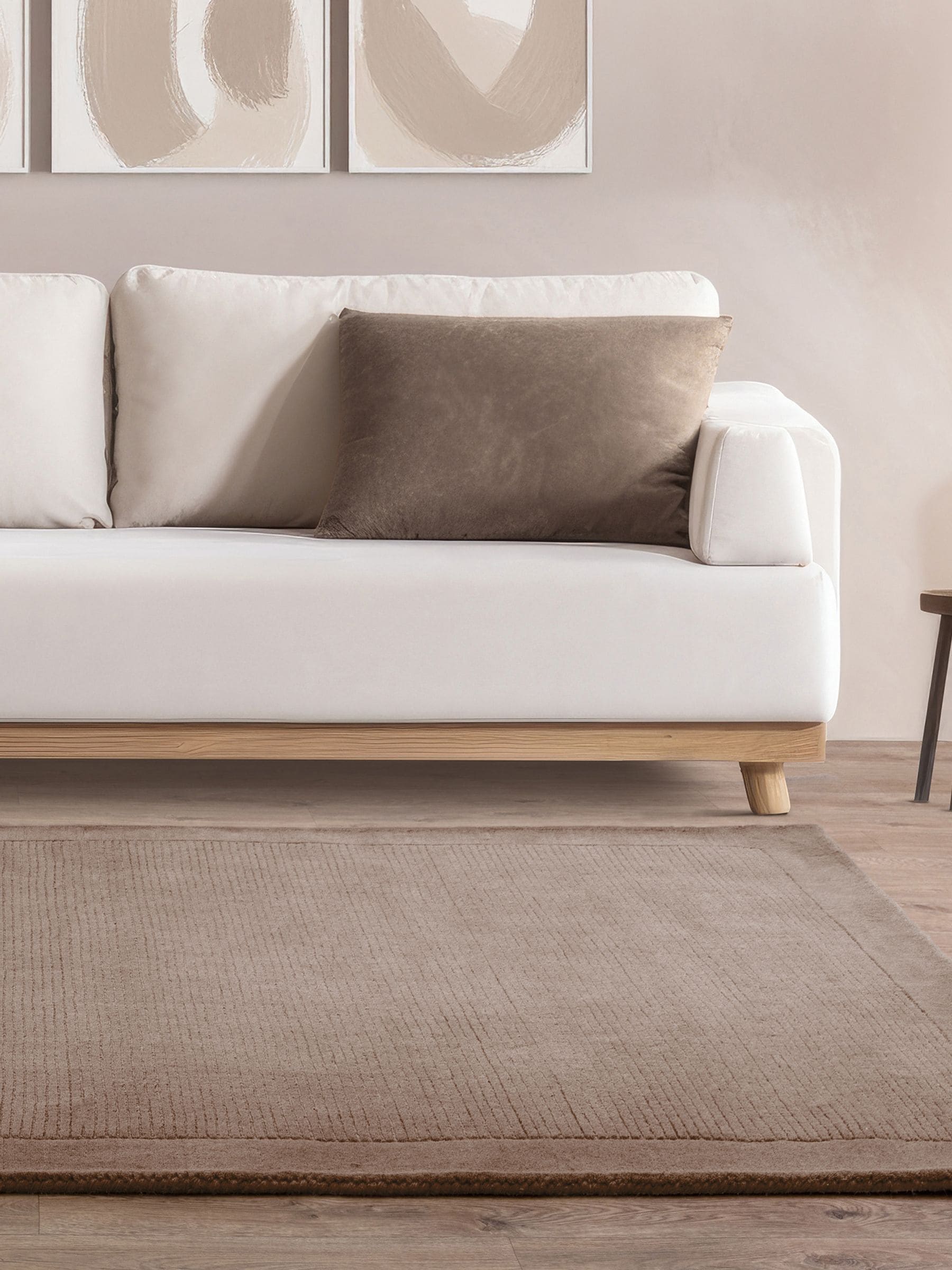Asiatic Rugs taupe brown wool rug York Lustre (British brand)