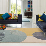 Asiatic Muse blue cut pile rug 80x150cm, imported from the UK